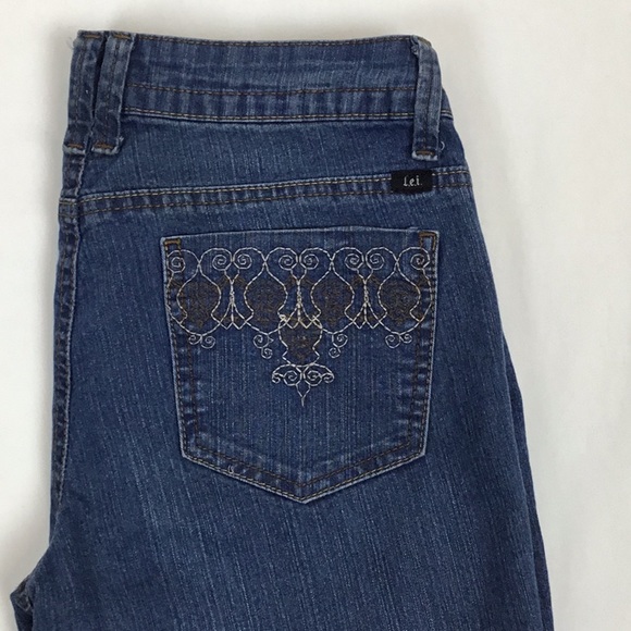 L.e.i Chelsea Low Rise Blue Jeans Size Jr. 7 - Picture 1 of 7